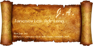 Jancsovics Adrienn névjegykártya